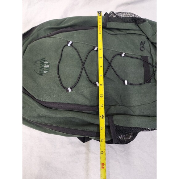 Alaska Green Canvas Backpack 2 Zipper. - Picture 10 of 15